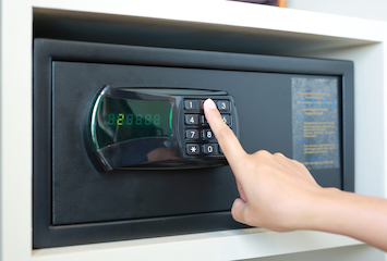 暗証番号式の金庫